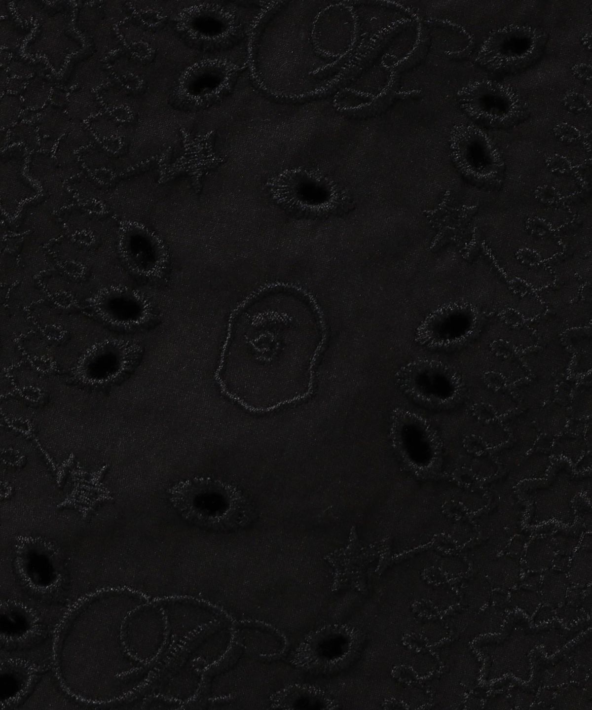 베이프(BAPE) 엠브로이더리 오픈 칼라 SS 셔츠(M) BLACK