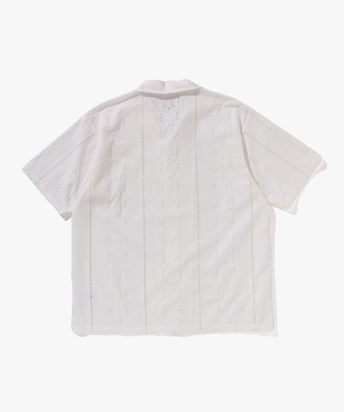 베이프(BAPE) 엠브로이더리 오픈 칼라 SS 셔츠(M) IVORY