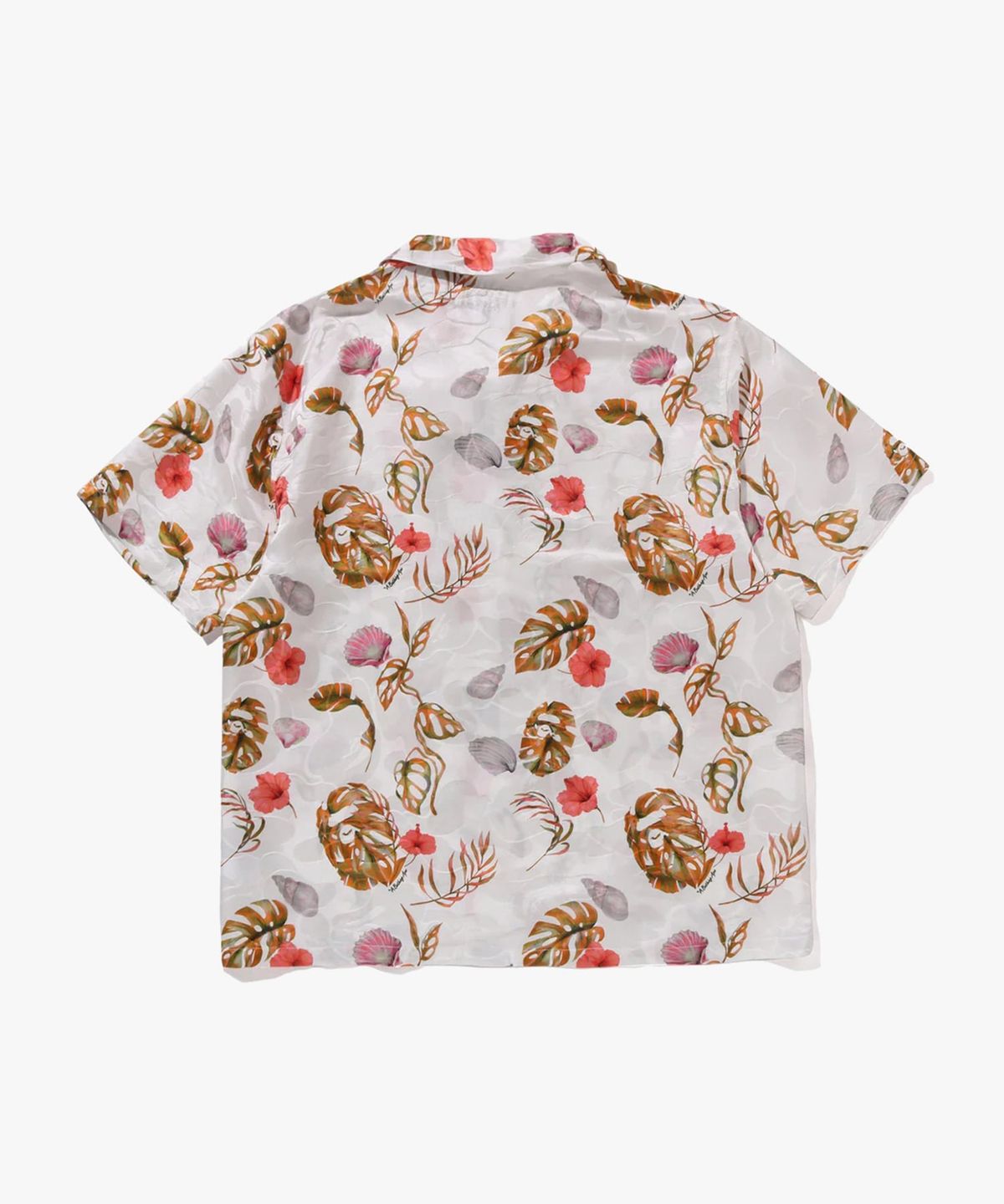 베이프(BAPE) 베케이션 패턴 오픈 칼라 셔츠(M) WHITE