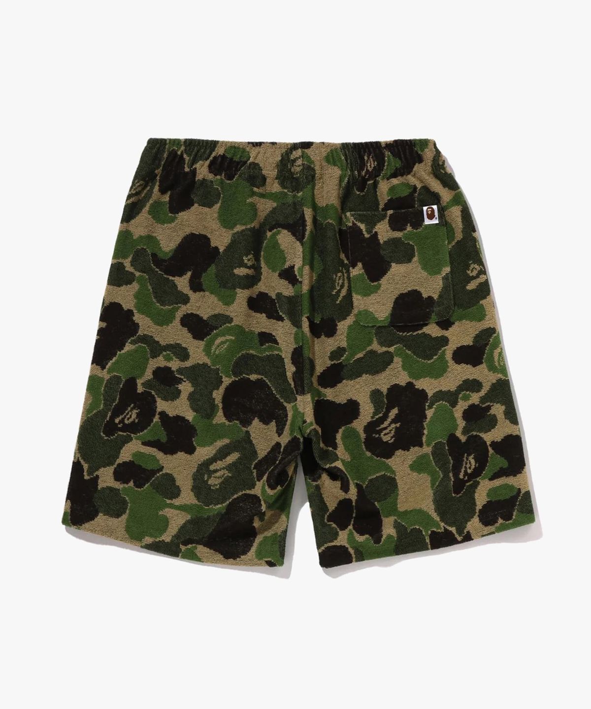 베이프(BAPE) ABC 카모 파일 원 포인트 스웨트 쇼츠(M) GREEN