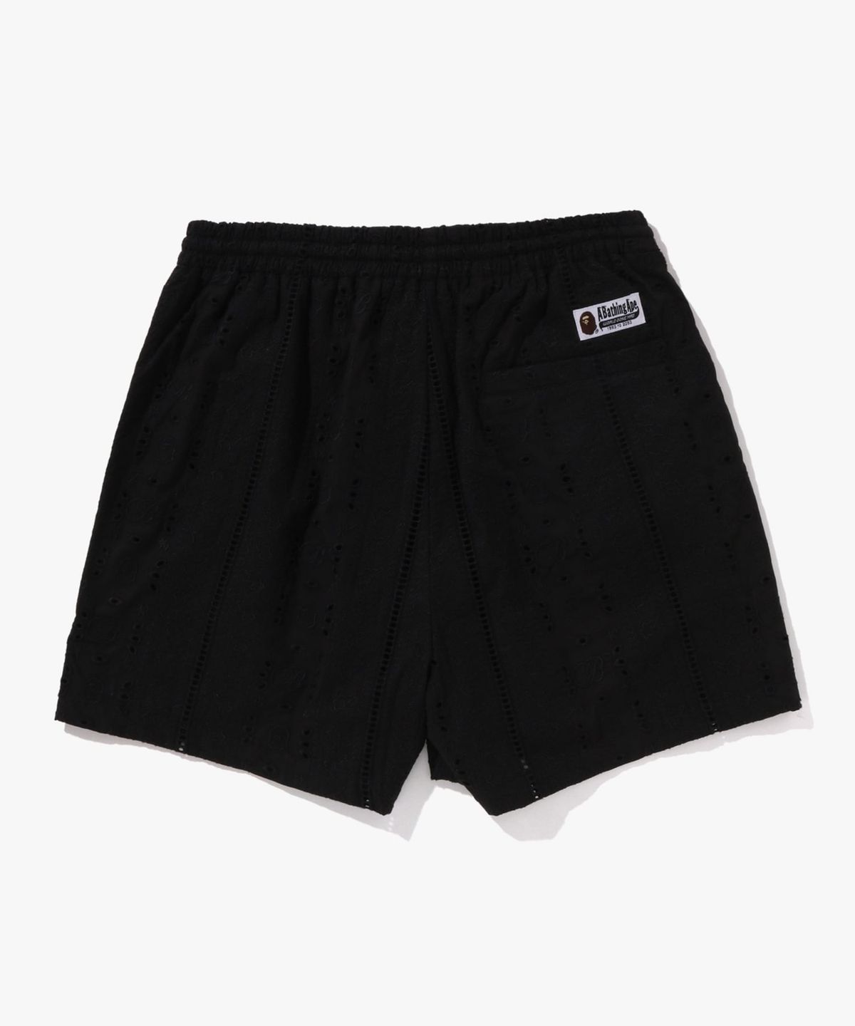 베이프(BAPE) 엠브로이더리 릴랙스드 핏 쇼츠(M) BLACK