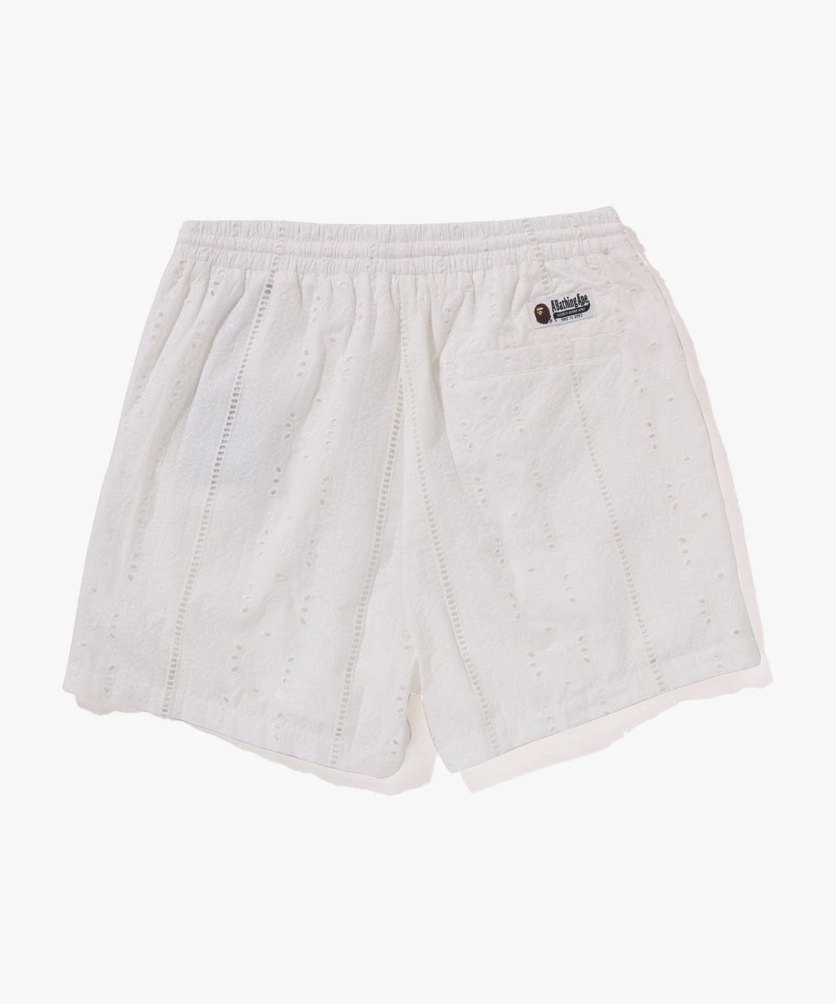 베이프(BAPE) 엠브로이더리 릴랙스드 핏 쇼츠(M) IVORY