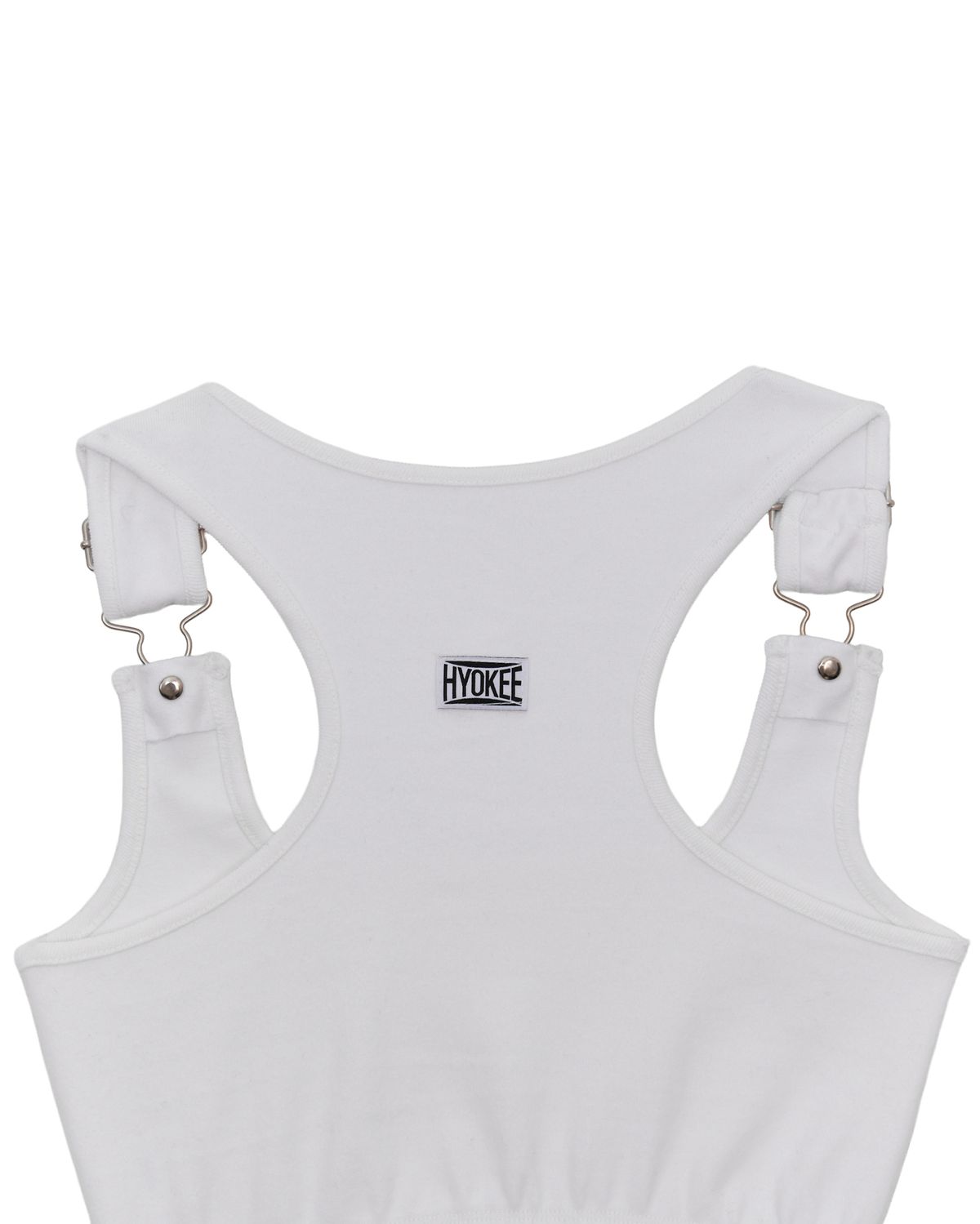 노 엑스트라 터치(NO EXTRA TOUCH) Buckle Strap Tank Top (White) / 25SMSL003WH
