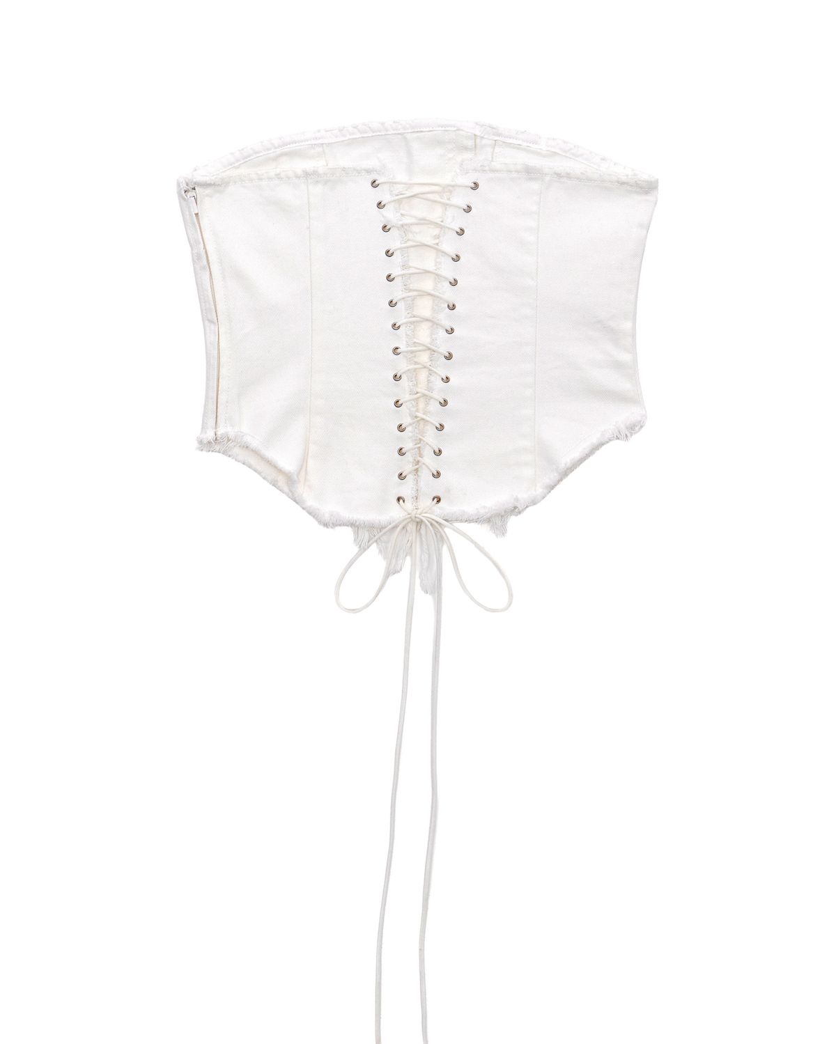 노 엑스트라 터치(NO EXTRA TOUCH) Denim logo Bustier (white) / 25SMSL002WH