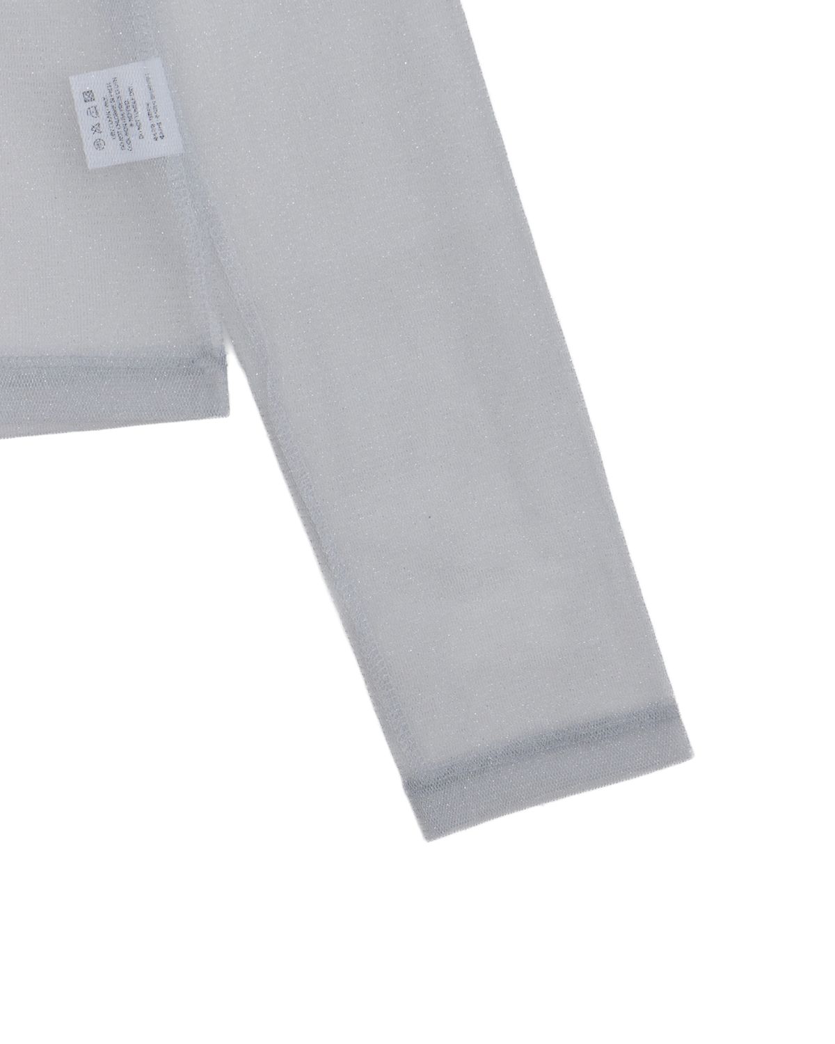 노 엑스트라 터치(NO EXTRA TOUCH) Sheer Layered Tee (Shiny Grey) / 25SMTS002GR