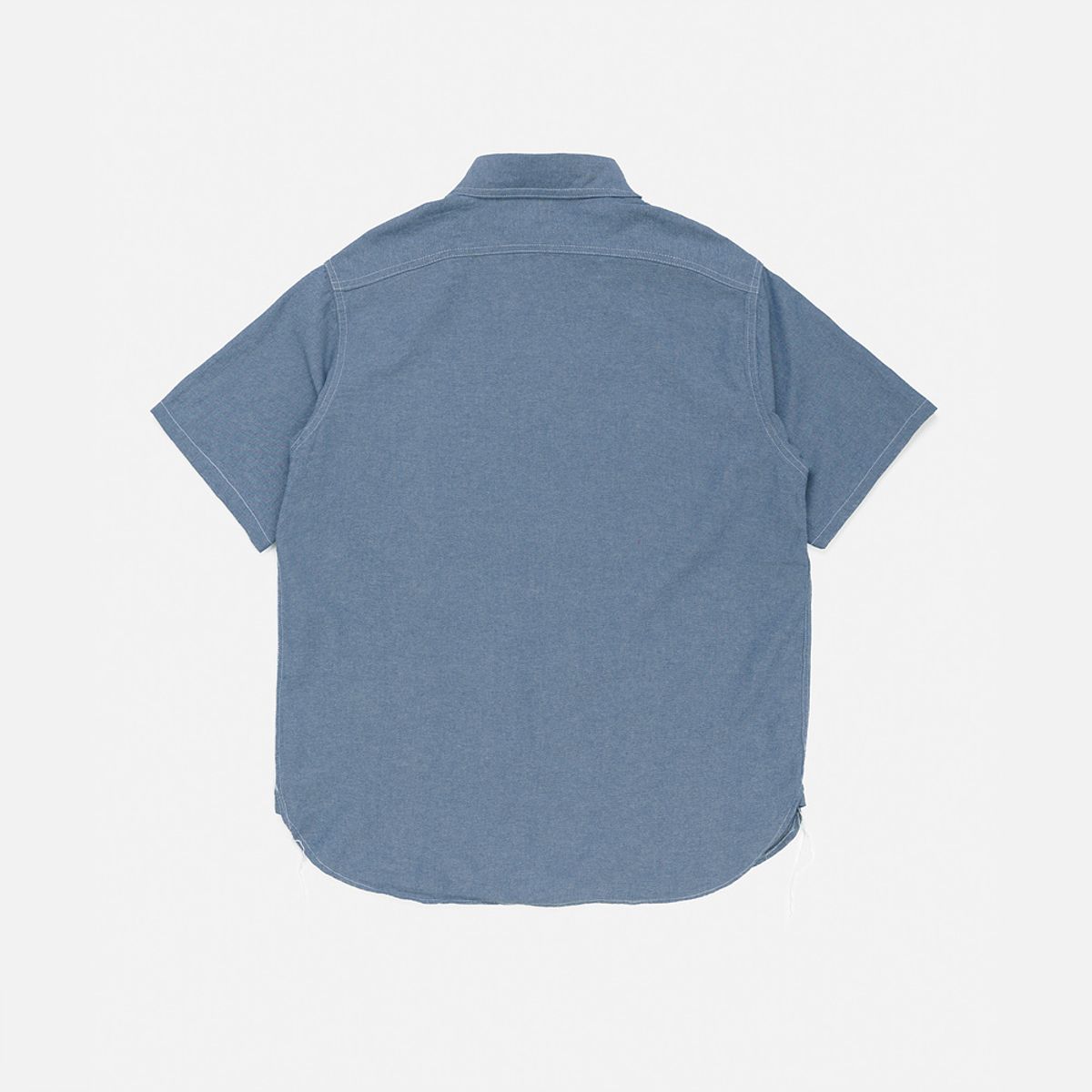 와이엠씨엘케이와이(YMCL KY) US Type Chambray Shirt (50s Model) Short Sleeve - Blue
