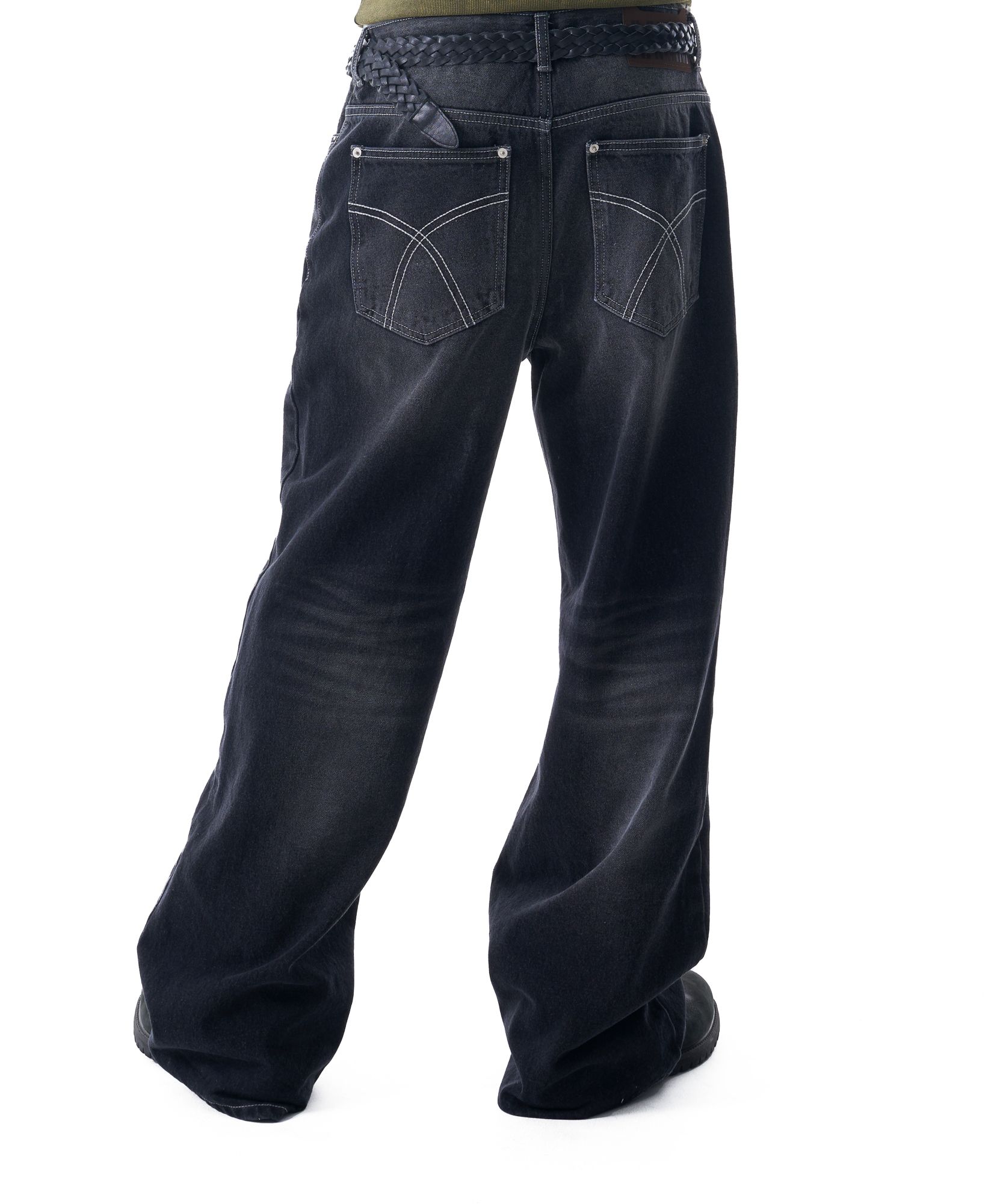 【AAKAM】RHINESTONE WASHED DENIM PANTS MUSINSA | AAKAM Rhinestone Washed Denim Pants (Black)