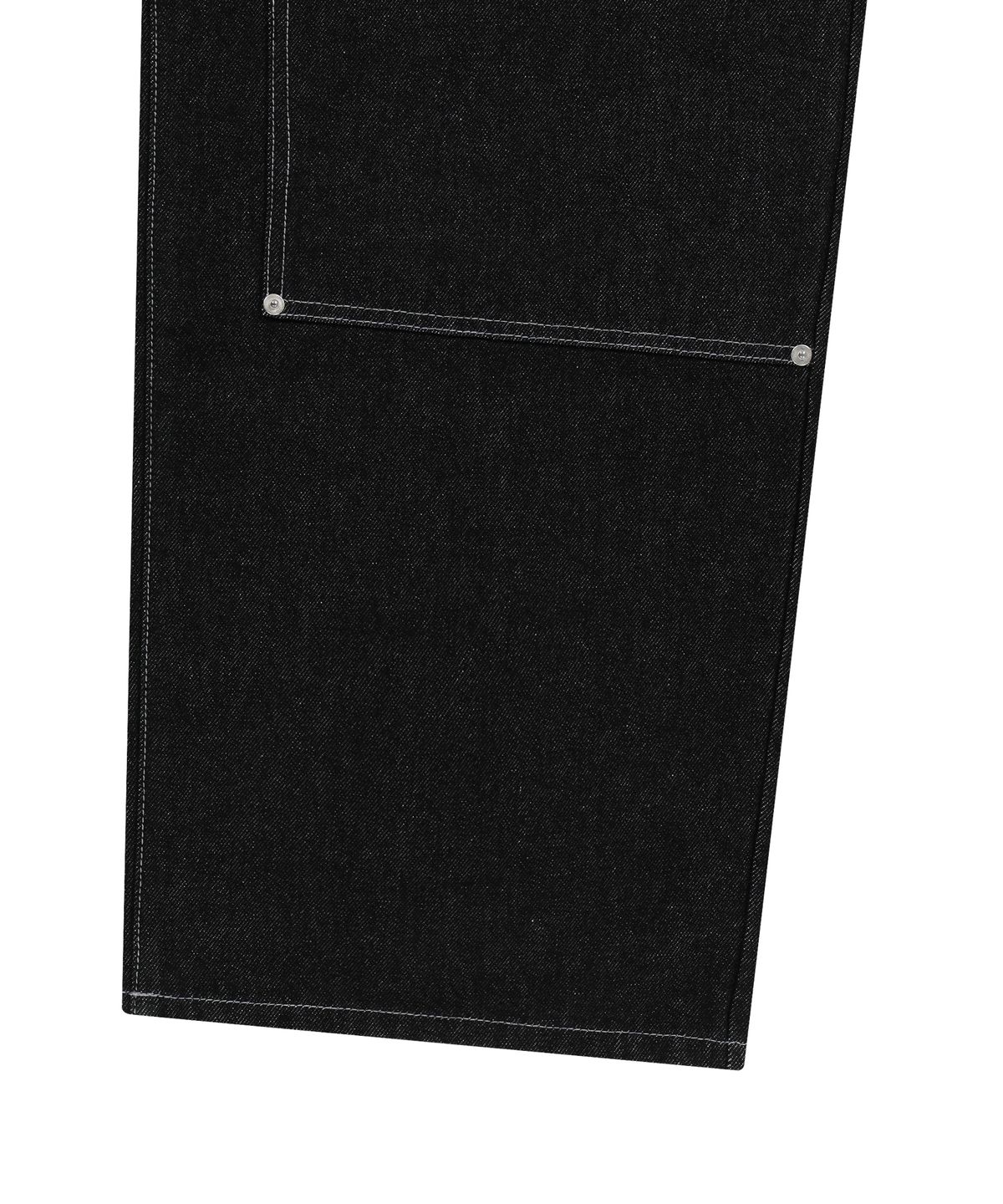 아캄(AAKAM) Double Knee Denim Pants (Black)