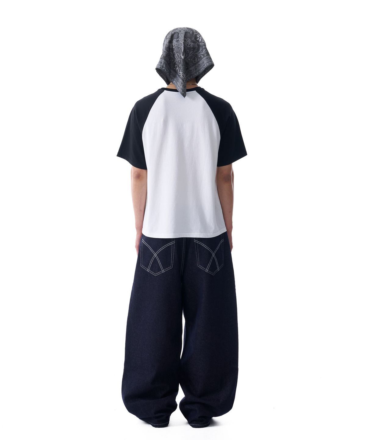 아캄(AAKAM) Double Knee Denim Pants (Dark Blue)