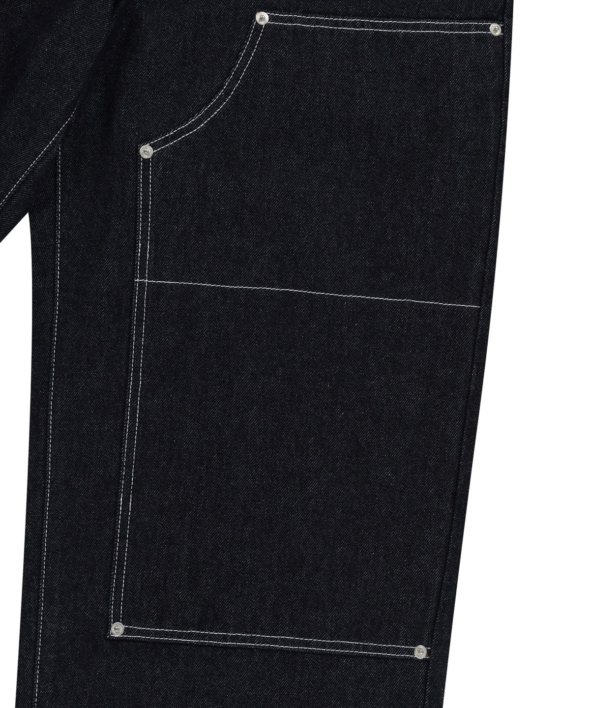 아캄(AAKAM) Double Knee Denim Pants (Dark Blue)
