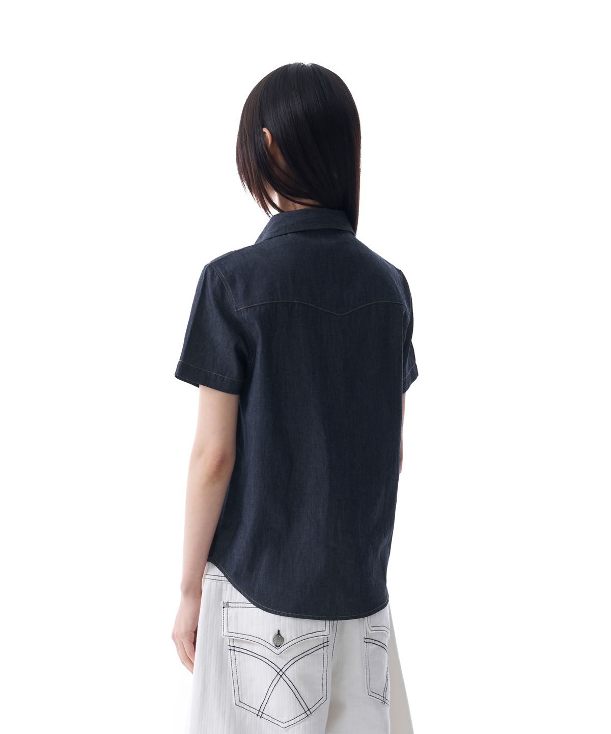 아캄(AAKAM) Denim Western Shirts (Indigo)