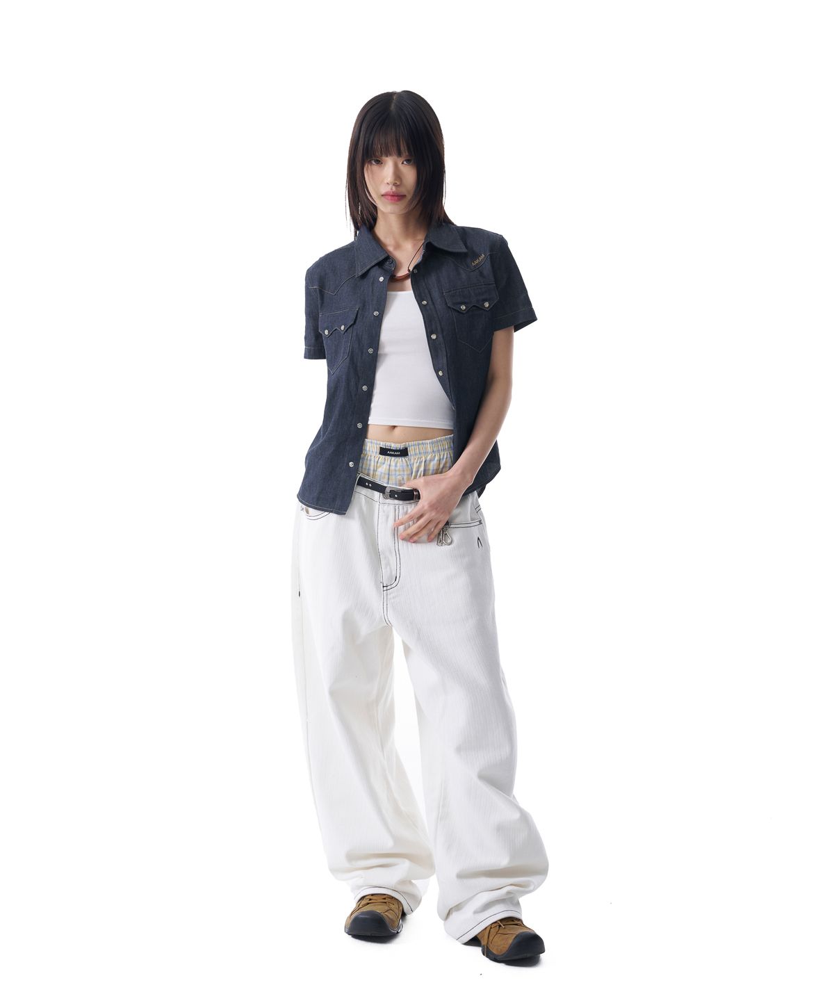 아캄(AAKAM) Denim Western Shirts (Indigo)