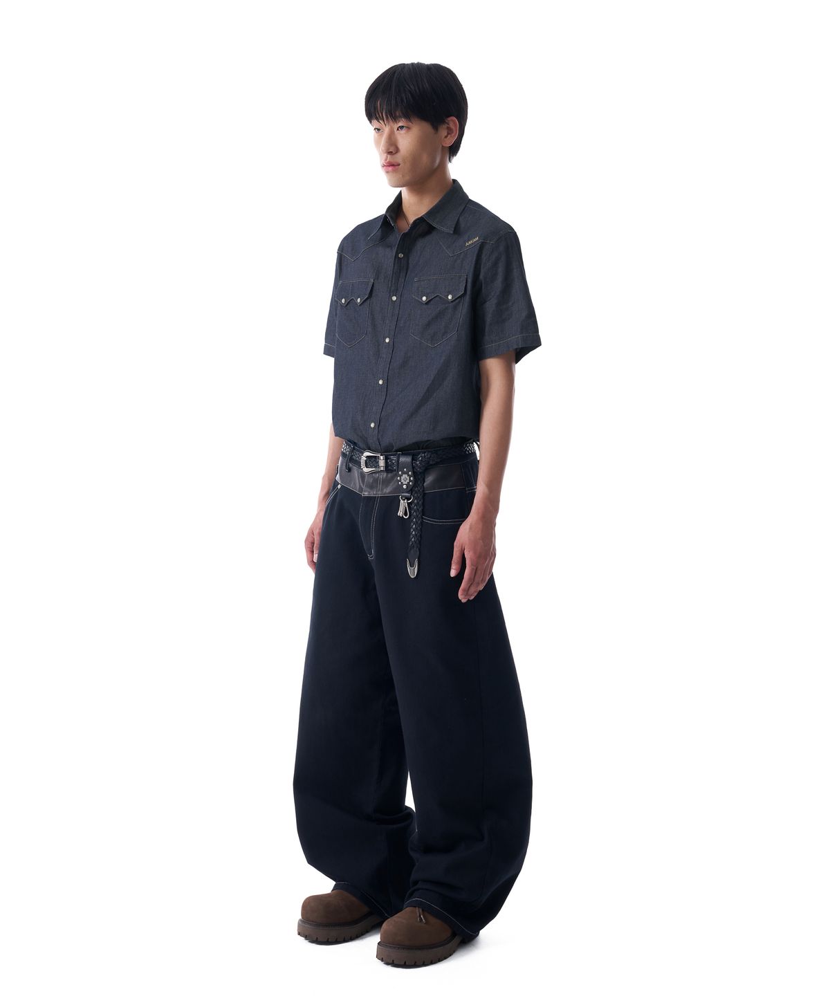아캄(AAKAM) Denim Western Shirts (Indigo)