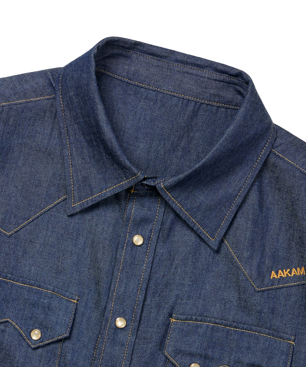 아캄(AAKAM) Denim Western Shirts (Indigo)
