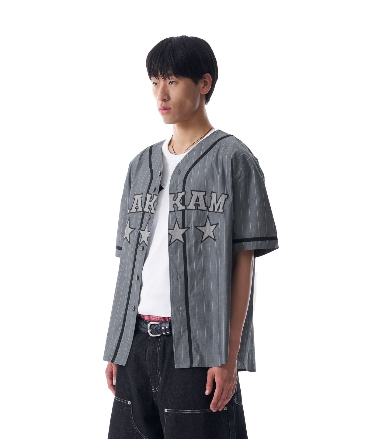 아캄(AAKAM) Cotton Baseball Jersey (Gray)