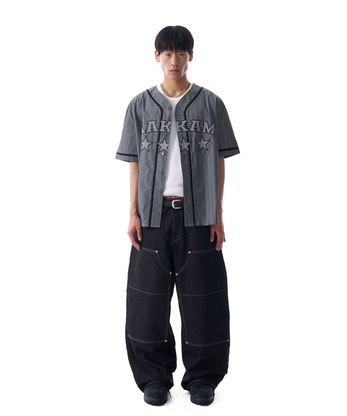 아캄(AAKAM) Cotton Baseball Jersey (Gray)