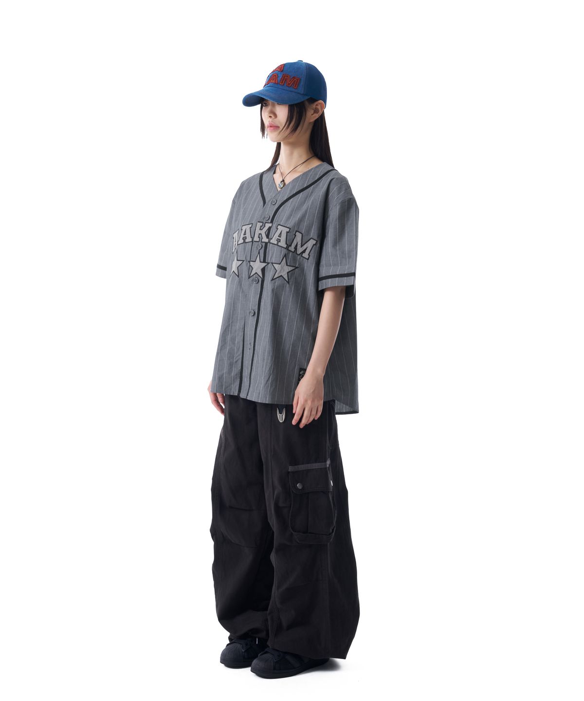 아캄(AAKAM) Cotton Baseball Jersey (Gray)