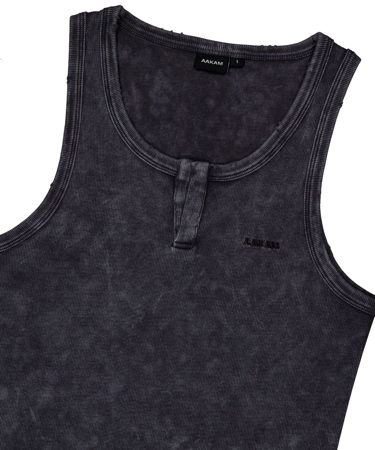 아캄(AAKAM) Vintage Washed Slit Sleeveless (Dark Blue)