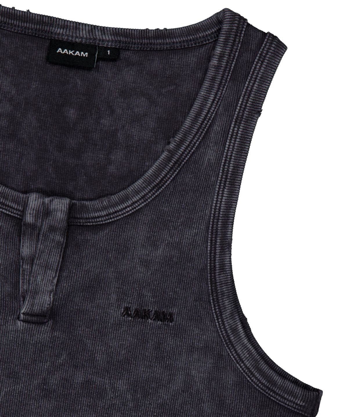 아캄(AAKAM) Vintage Washed Slit Sleeveless (Dark Blue)