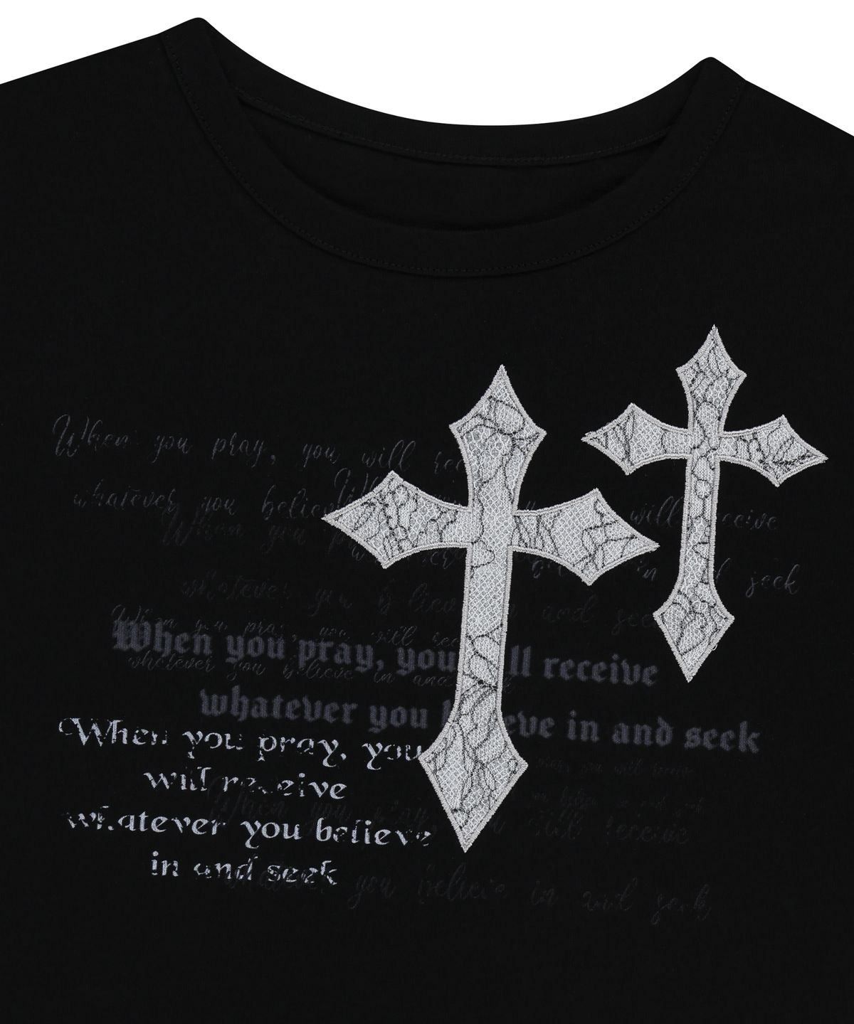 아캄(AAKAM) Laced CROS2 Patch Half Top (Black)