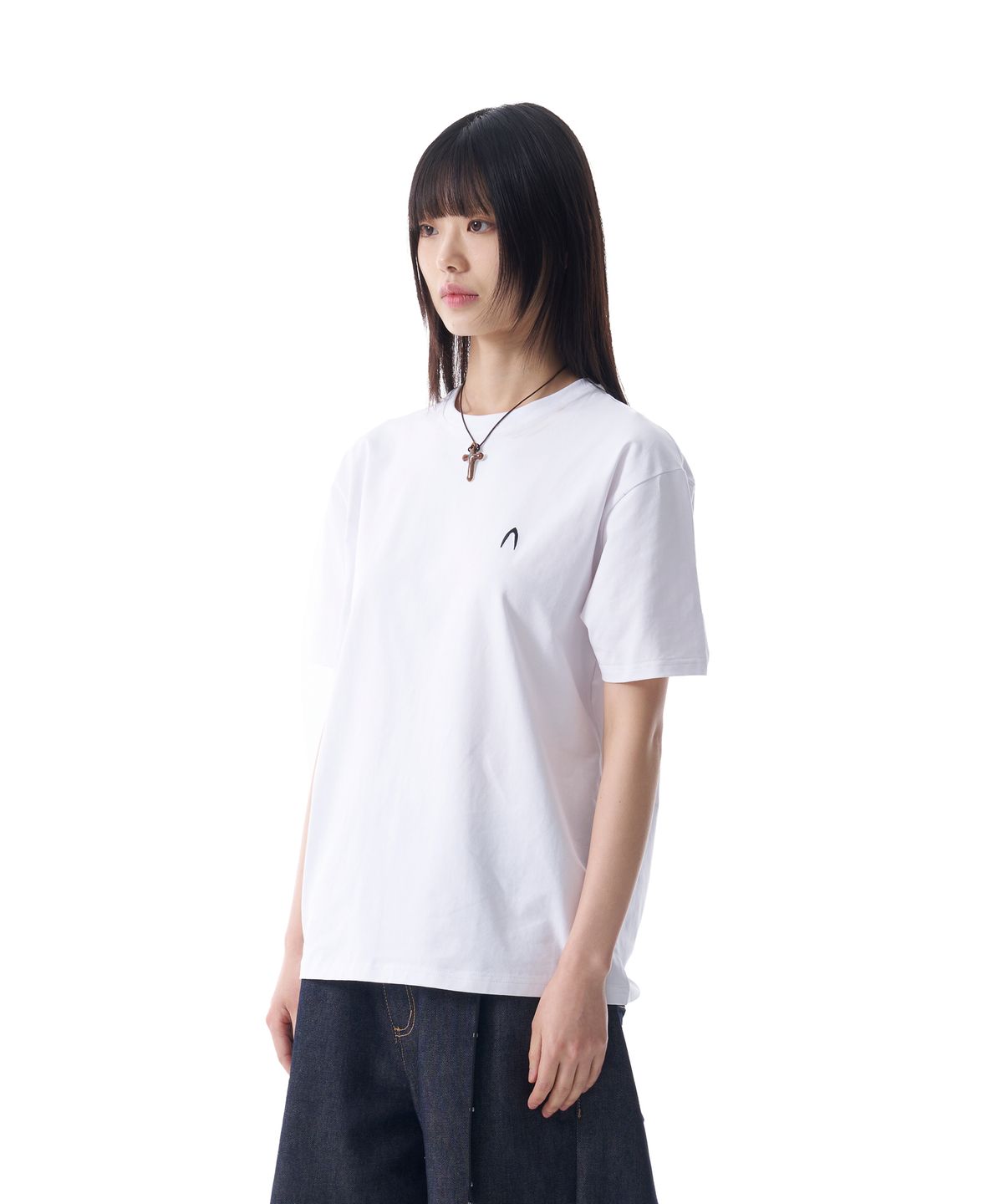 아캄(AAKAM) [2PACK] Fitted Half Top (White)