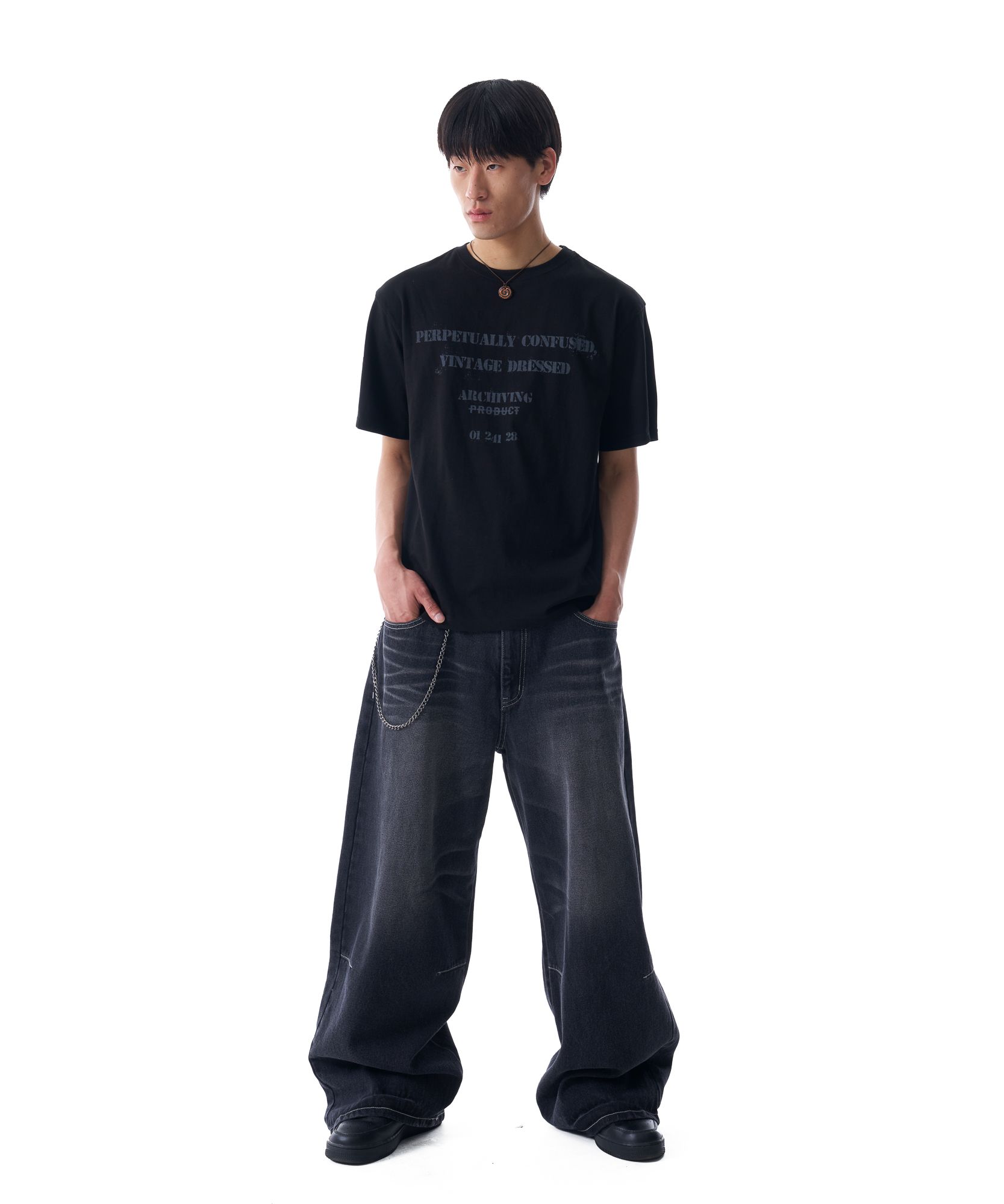 Tシャツ・カットソー AAKAM Meshed Force Half Top 5SH066 MUSINSA公式 | AAKAM Meshed Force Half Top (Black)