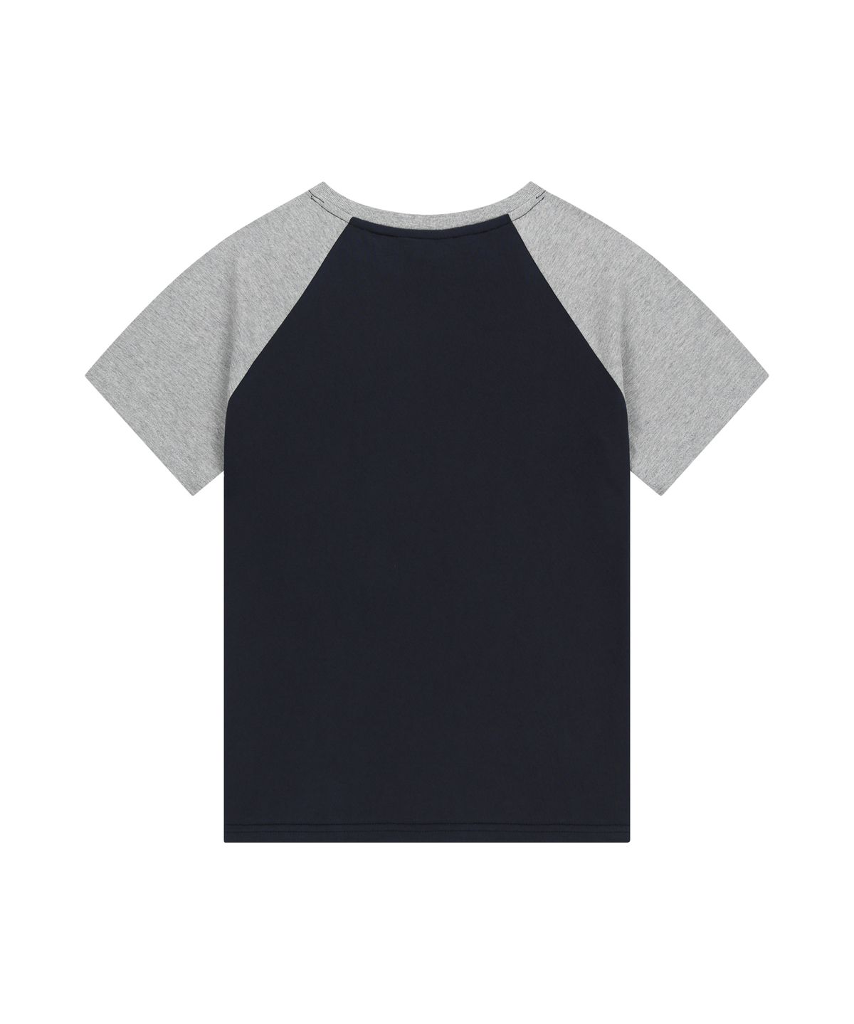 아캄(AAKAM) Rhinestone Graphic Raglan Half Top (Navy)