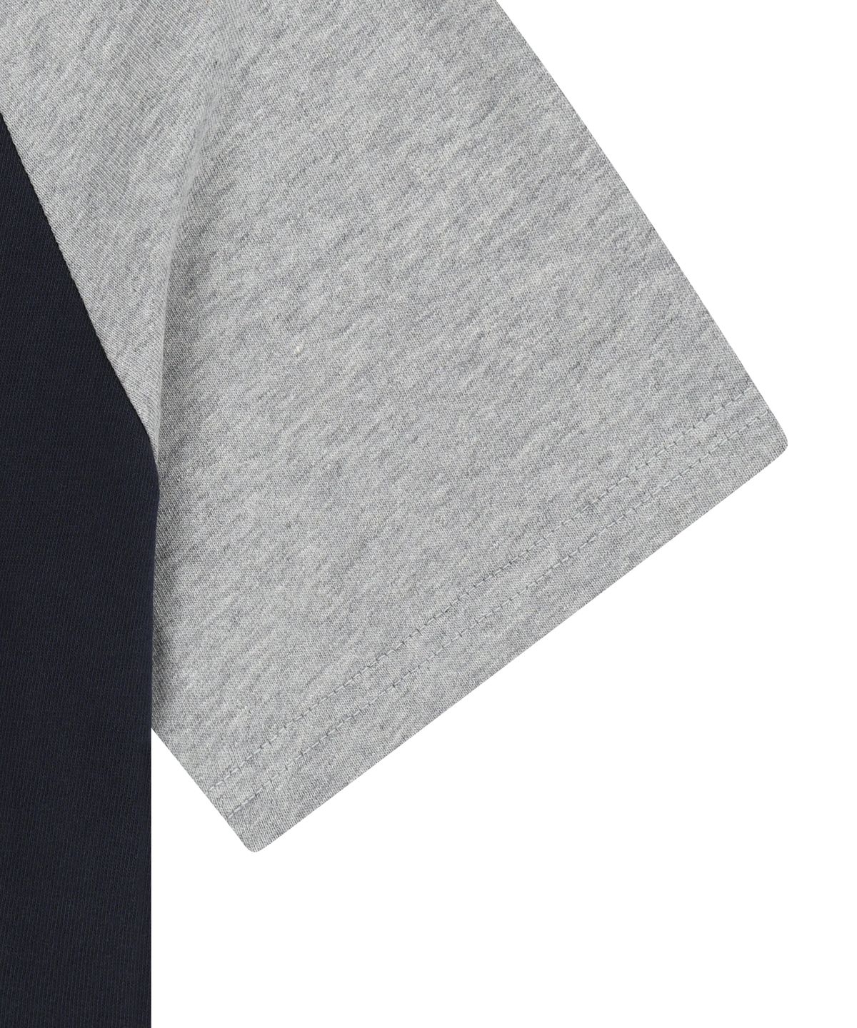 아캄(AAKAM) Rhinestone Graphic Raglan Half Top (Navy)