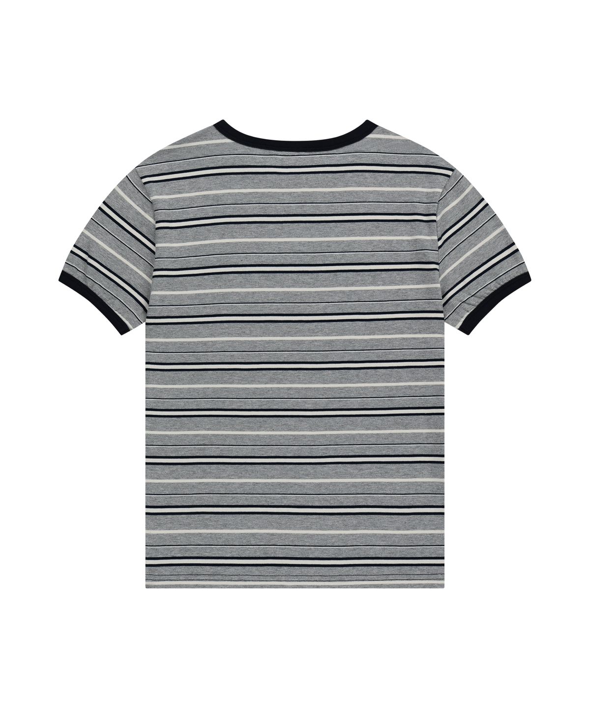 아캄(AAKAM) Striped Ringer Top (Gray-Navy)