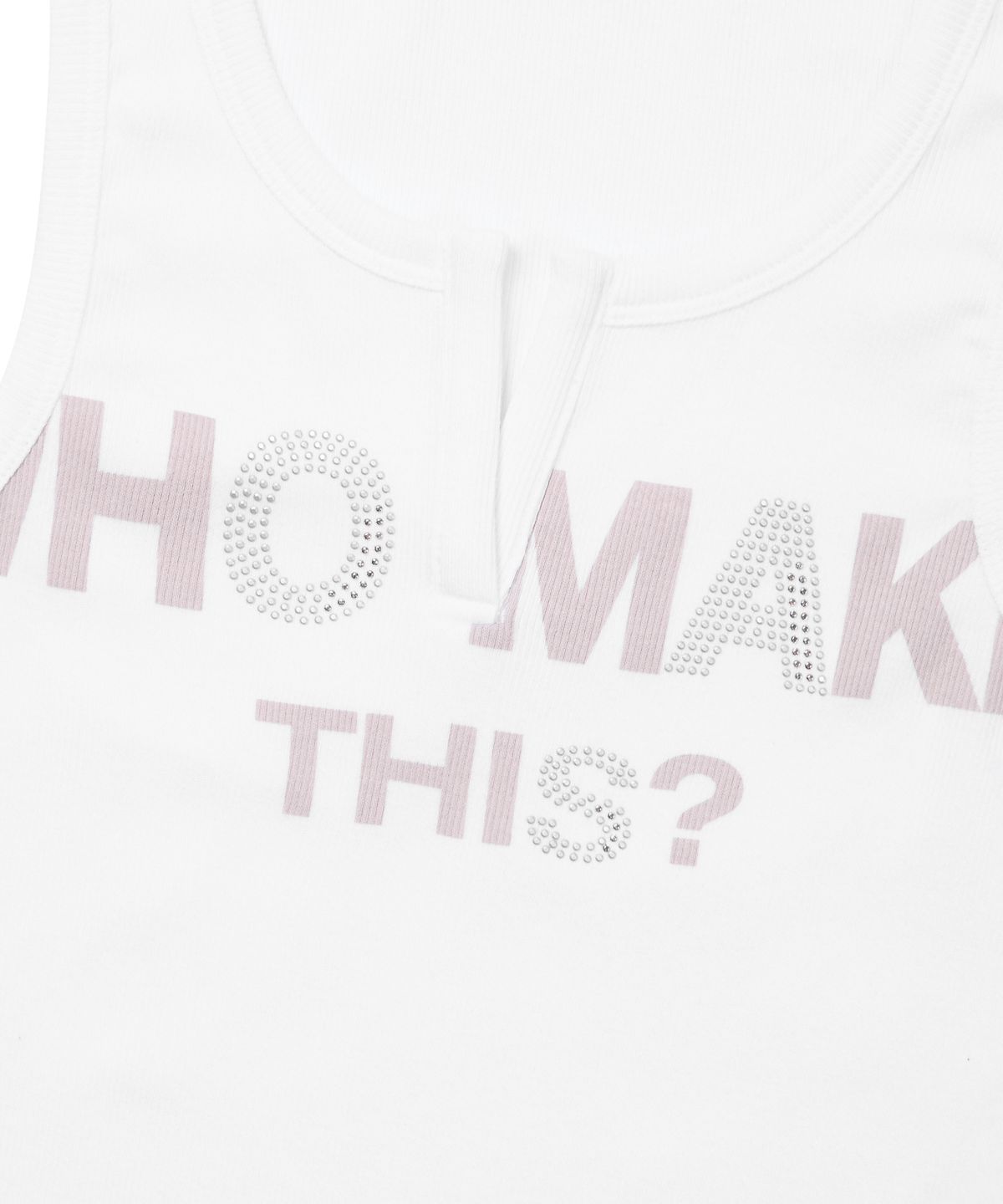 아캄(AAKAM) Rhinestone Slit Sleeveless (White)