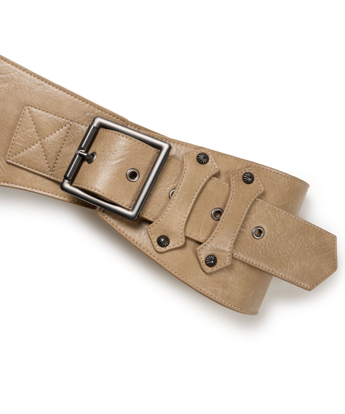 아캄(AAKAM) Studded Belt Bag (Beige)
