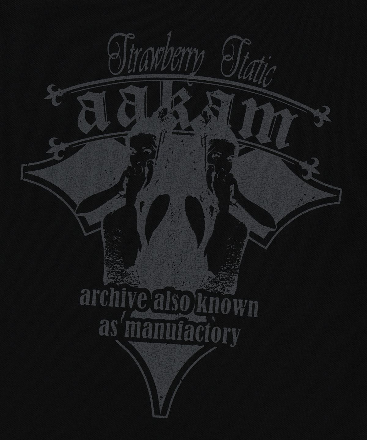 아캄(AAKAM) Crack Printed PK T-Shirts (Black)
