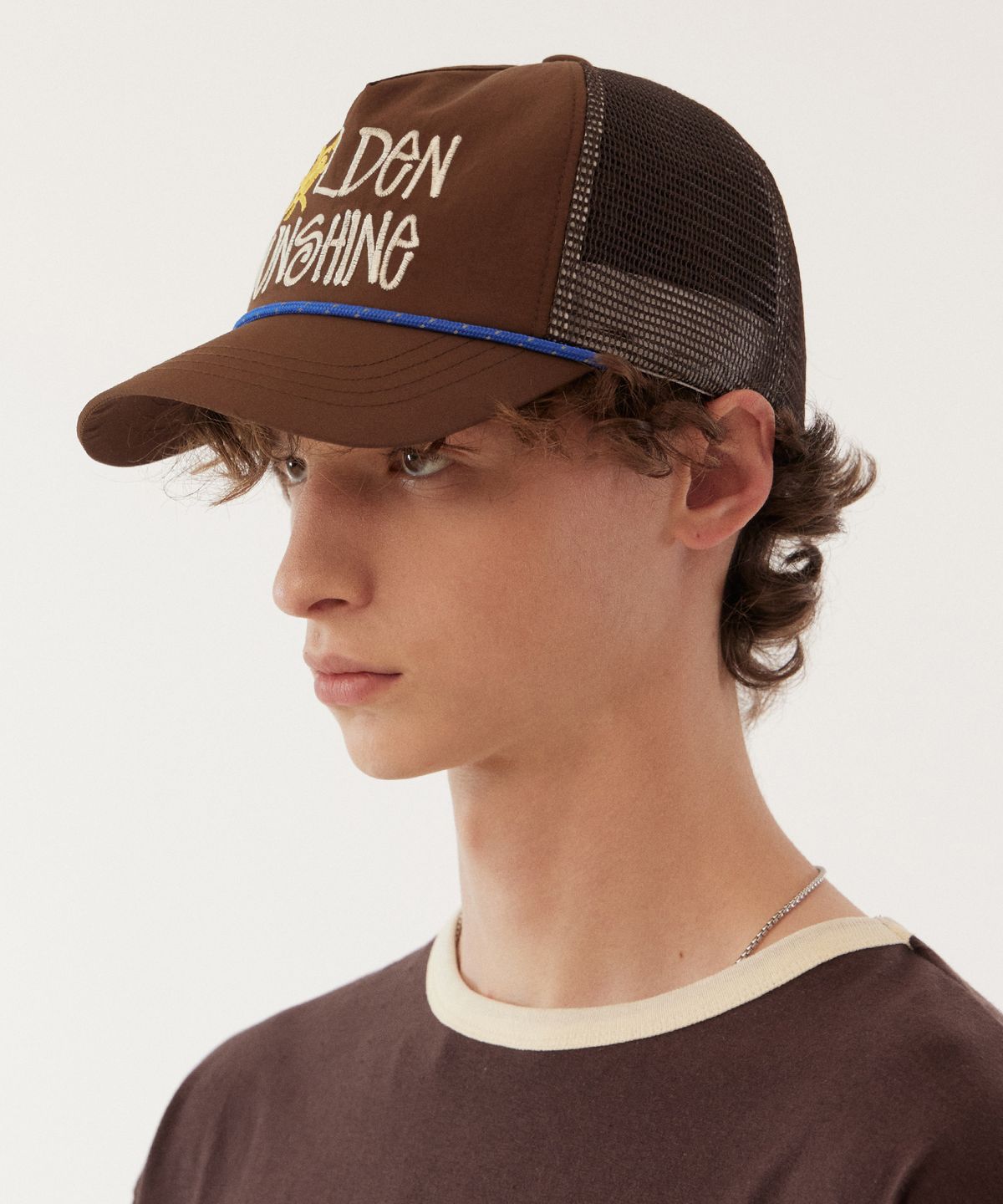 골든선샤인(GOLDEN SUNSHINE) Sunshine trucker cap_Brown