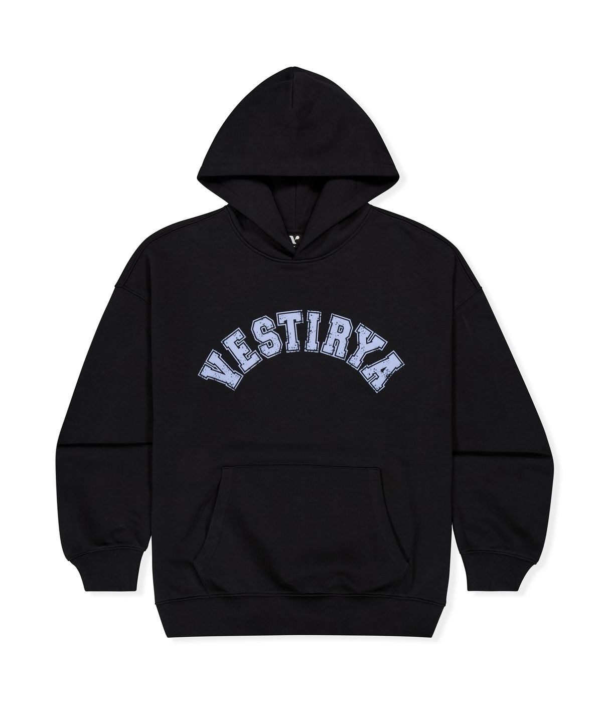 베스티리아(VESTIRYA) Heritage Arch Logo Over fit Hoodie Black