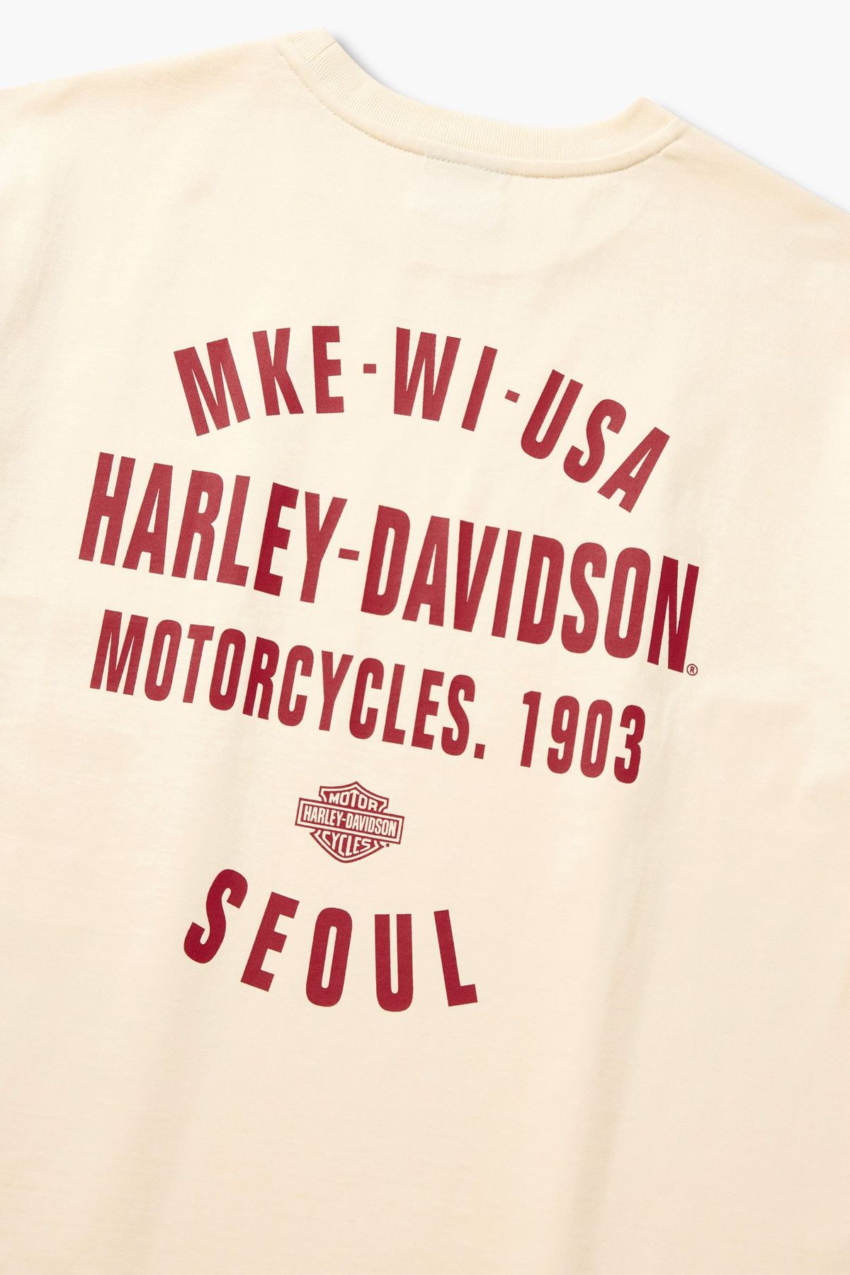 할리데이비슨 컬렉션스®(HARLEY-DAVIDSON COLLECTIONS®) No1 MKE SEOUL 티셔츠 _크림 HH15111303