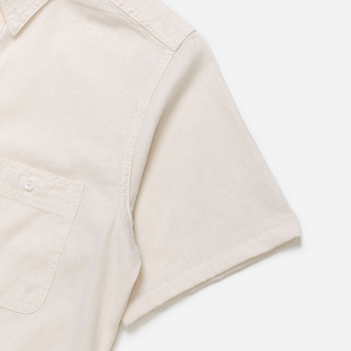 와이엠씨엘케이와이(YMCL KY) US Type Chambray Shirt (50s Model) Short Sleeve - Natural