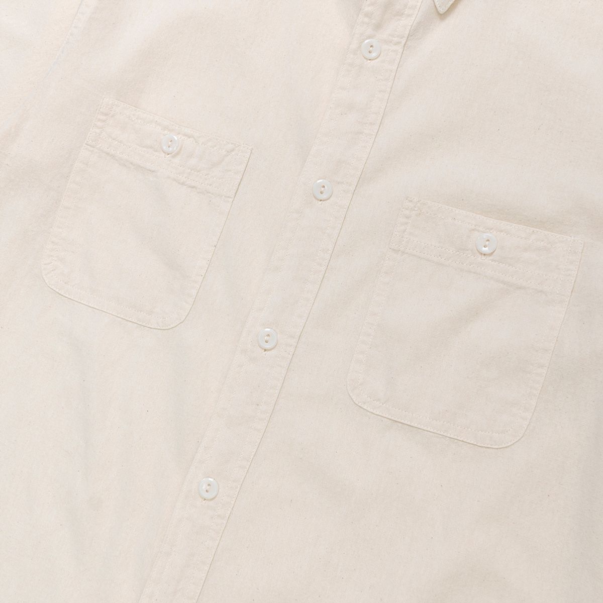와이엠씨엘케이와이(YMCL KY) US Type Chambray Shirt (50s Model) Short Sleeve - Natural