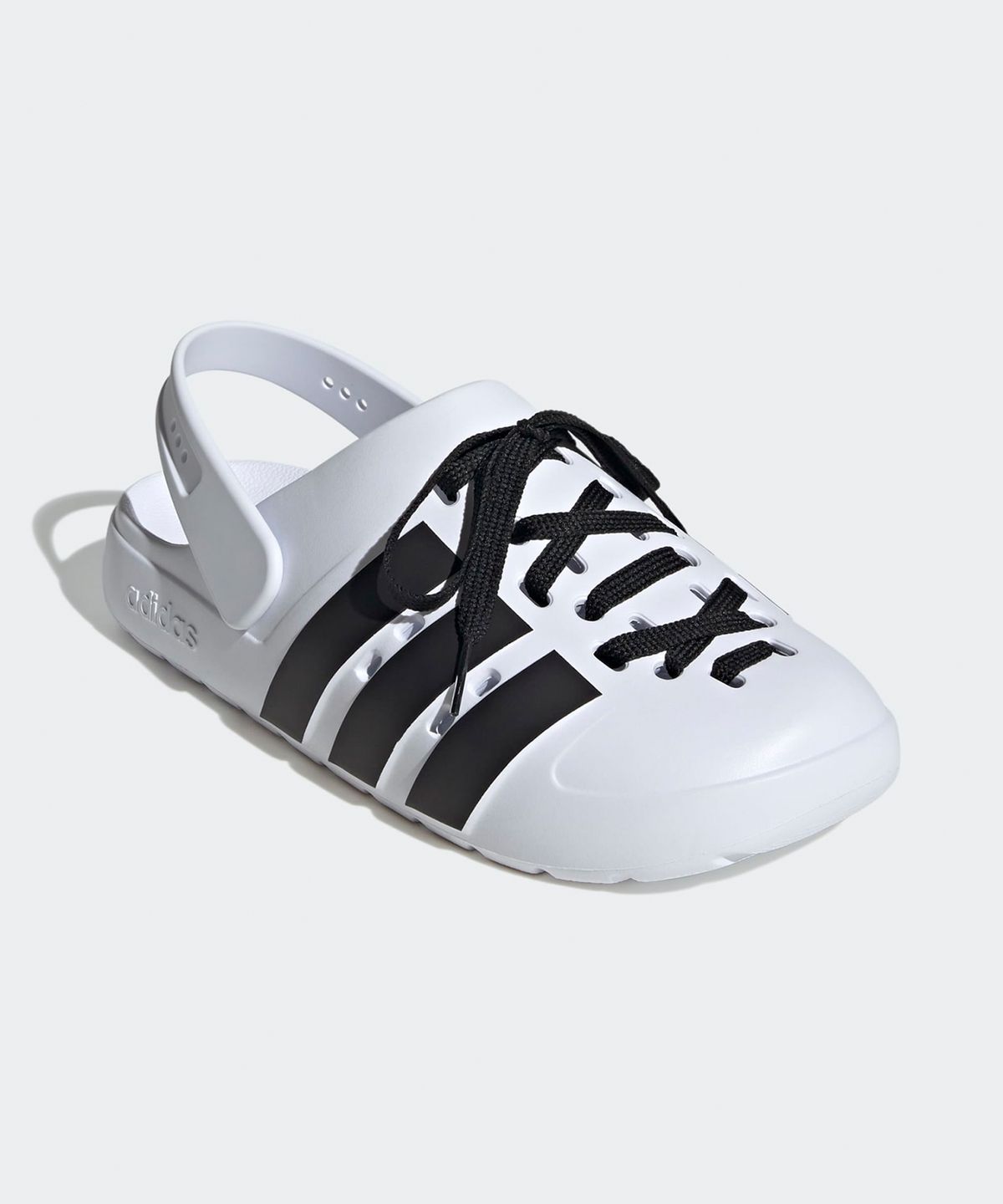 아디다스(ADIDAS) 아딜렛 클로그 2.0 - 화이트:블랙 / JR4027