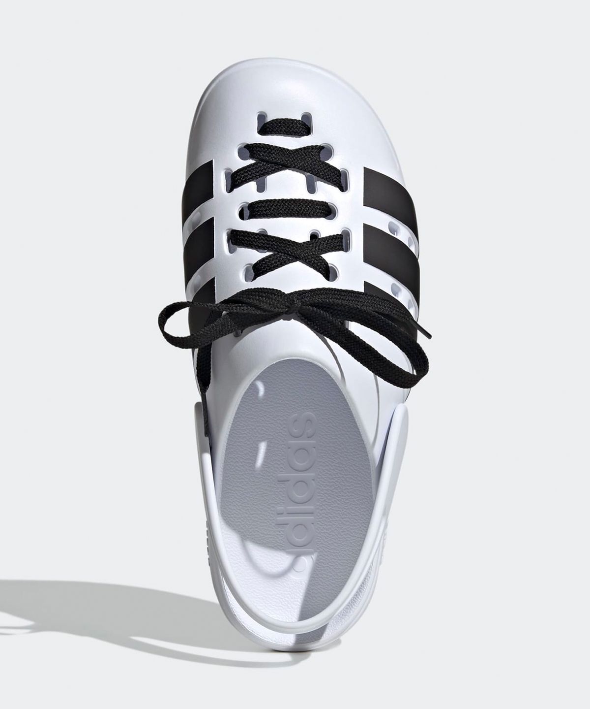 아디다스(ADIDAS) 아딜렛 클로그 2.0 - 화이트:블랙 / JR4027