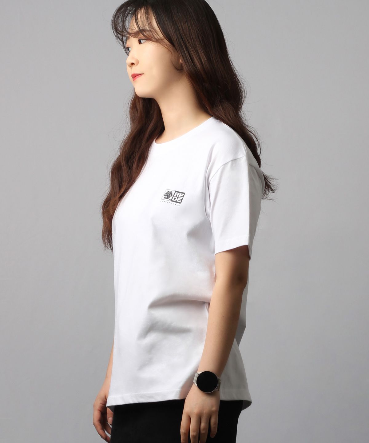 리디(REDE) 16수 BIO 심볼 미니로고 밸런스 오버핏 반팔티