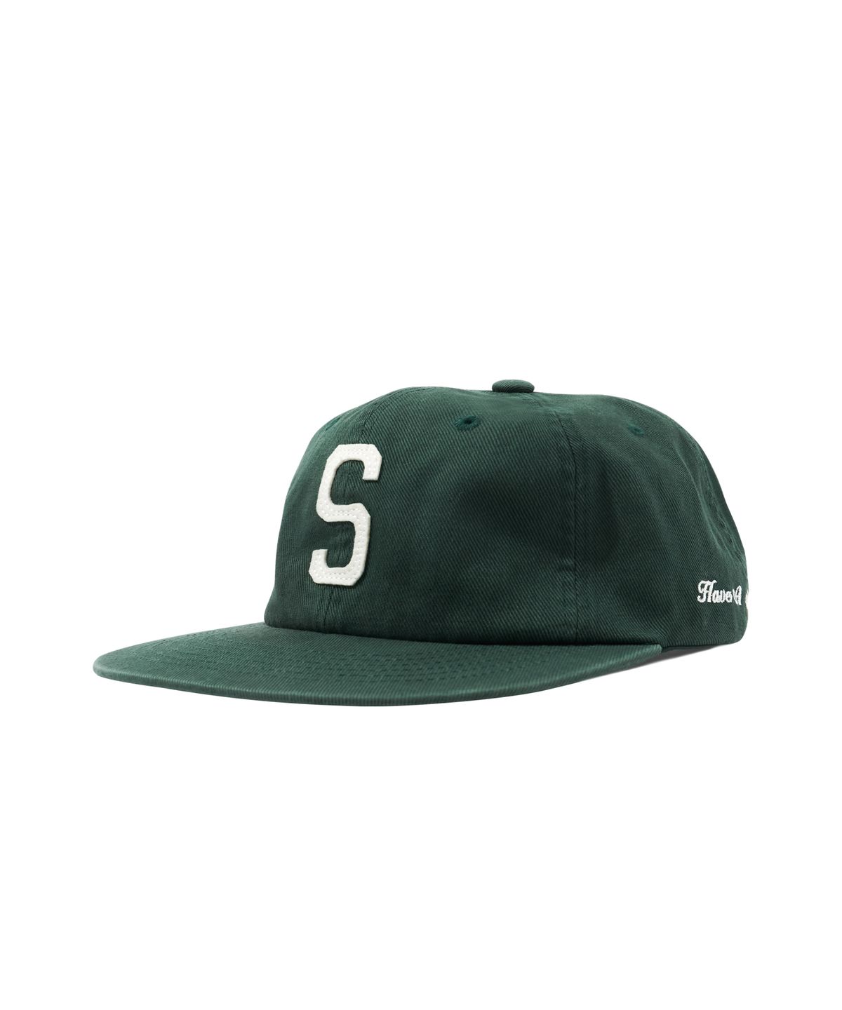 헬로 선라이즈(HELLO SUNRISE) S Logo Cotton Relaxed Fit 6Panel Cap_Deep Green