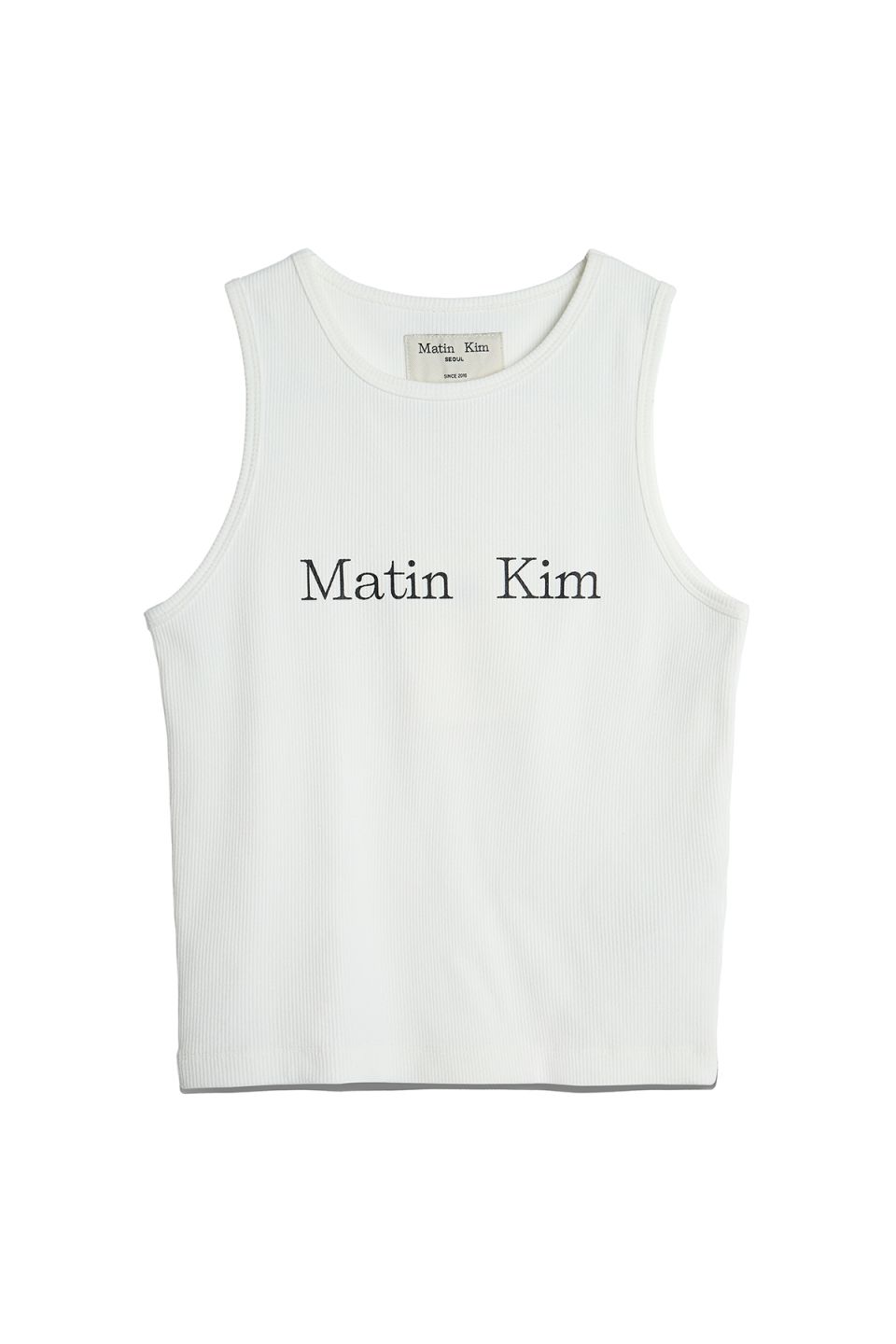 マーティンキム MATIN LOGO SLEEVELESS CROP TOP MUSINSA | MATIN KIM [JAPAN EXCLUSIVE] MATIN LOGO SLEEVELESS CROP