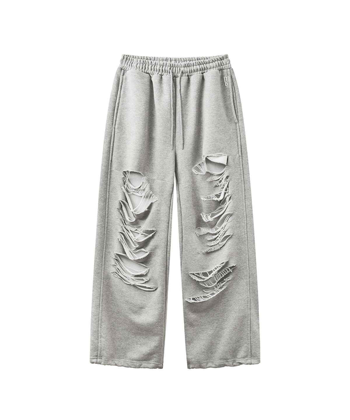 렌세(RENSE) Damage Sweat Pants Melange Gray