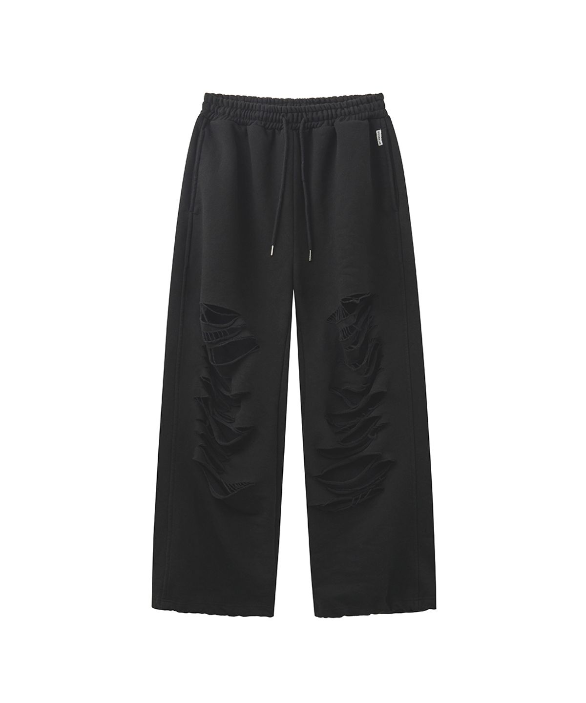 렌세(RENSE) Damage Sweat Pants Black