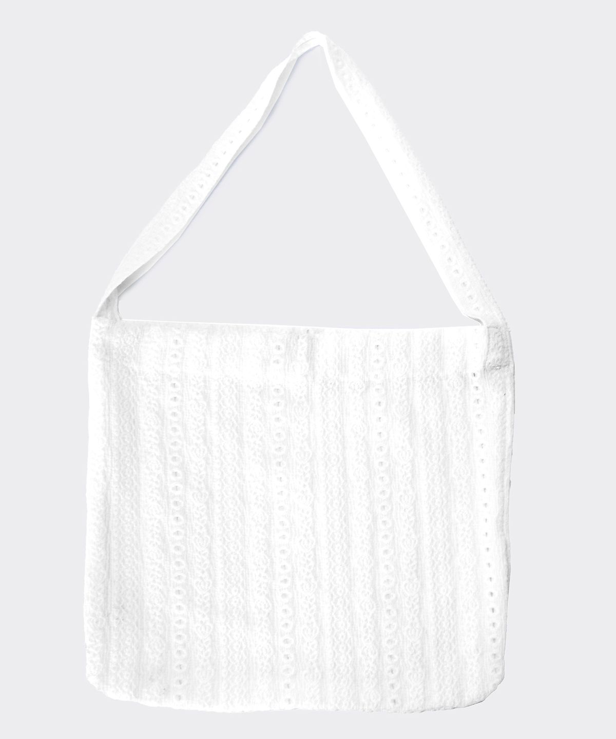 에이오엑스(AOX) Lace Shoulder Bag White