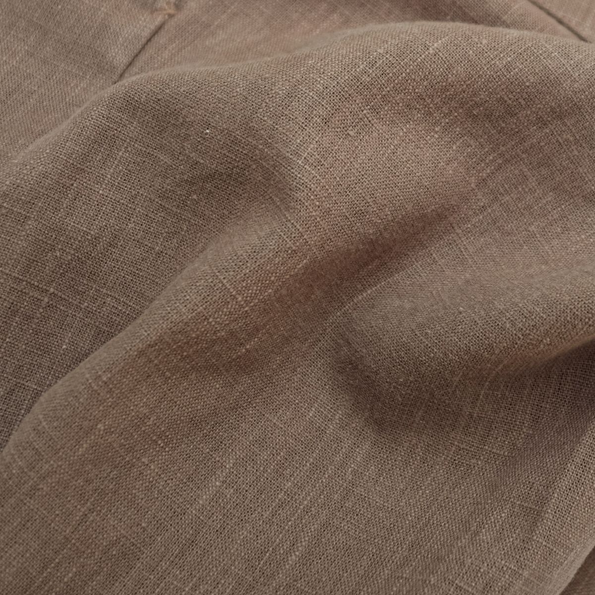 뗄라(TELA) Washed Brown Linen Two Pleats Shorts