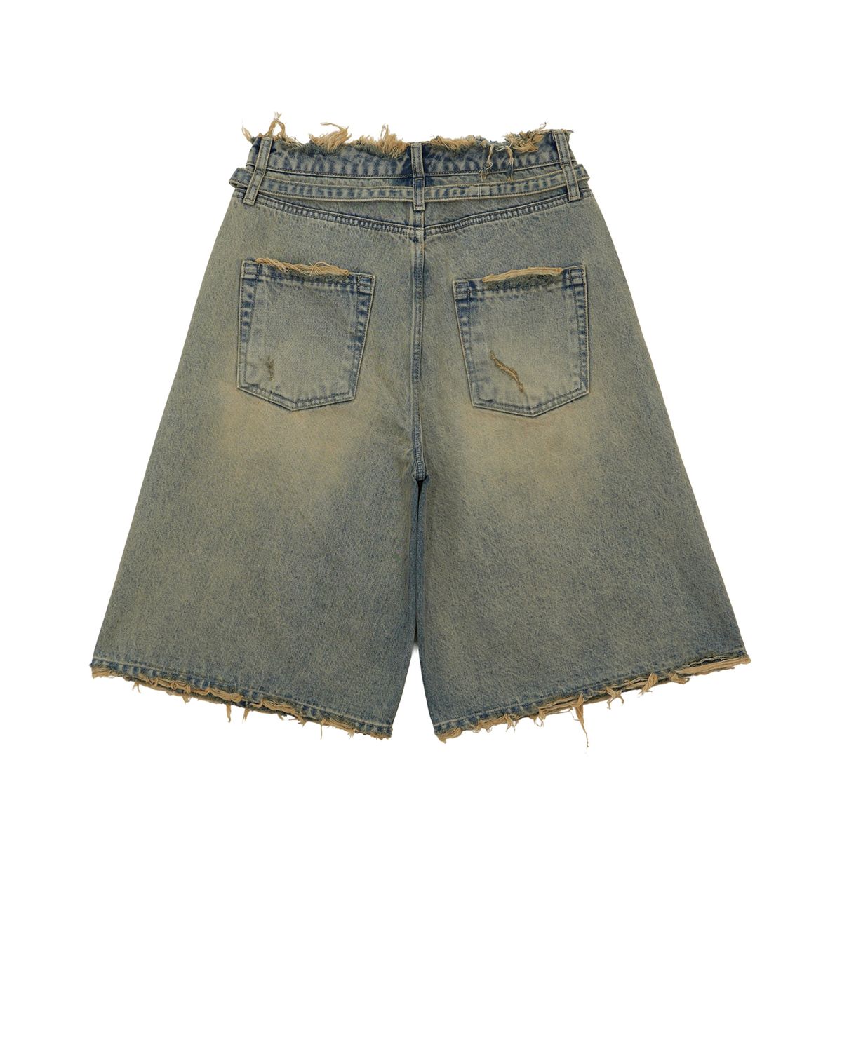 노 엑스트라 터치(NO EXTRA TOUCH) Destroyed Tin Burmuda Pants / 25SMPT001BL