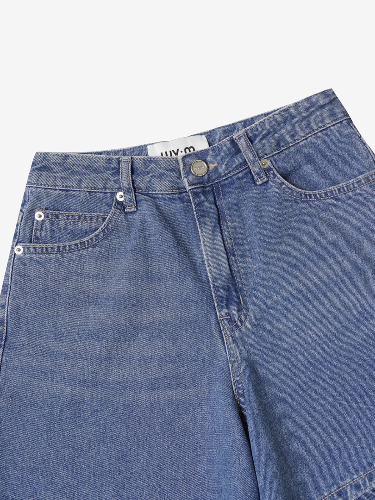 엘유브이엠(LUVM) DENIM WIDE SHORTS_BLUE