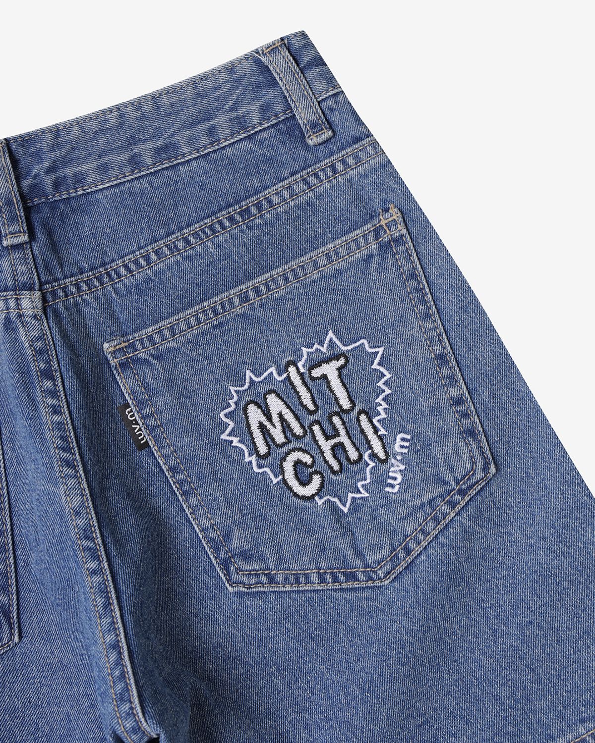 엘유브이엠(LUVM) DENIM WIDE SHORTS_BLUE