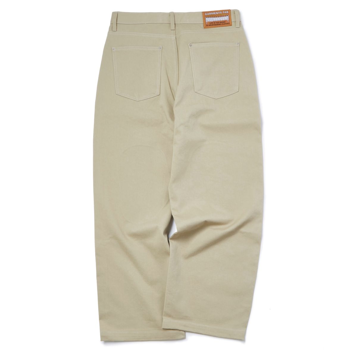 가먼츠팹(GARMENTS FAB) Stripe Knee Patch Pants (BEIGE)
